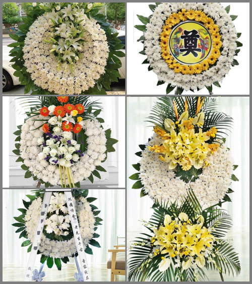 山东莱芜莱城区鹏泉街道东沈家庄村花圈速递